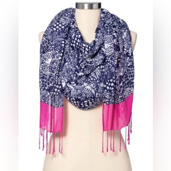 Lilly Pulitzer for Target Upstream Fringed Scarf (20th anniversary collection) - Picture 1 of 6